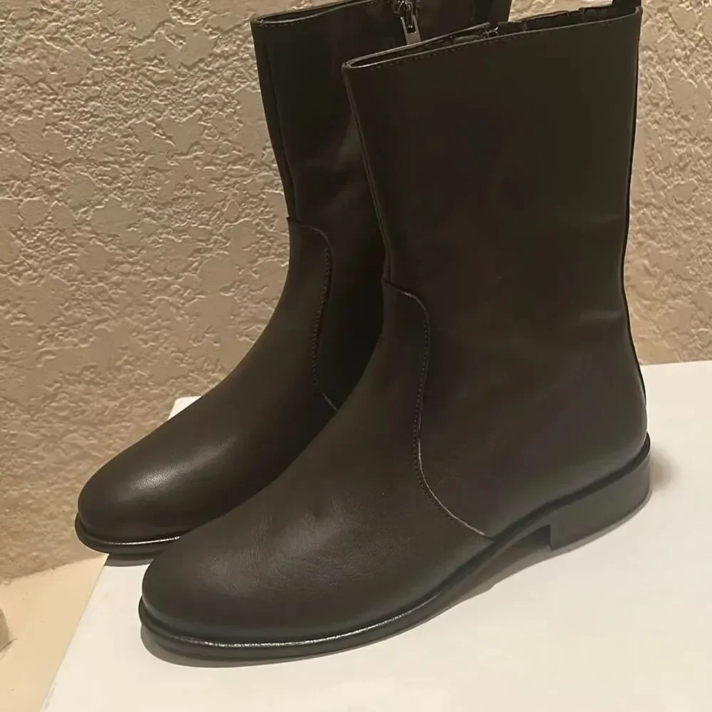 Leonardo Principi Ankle Boots Brown Leather Italian Luxury Minimalist Contempora